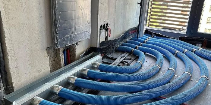 Вентиляция в квартире с прокладкой воздуховодов в стяжке пола ⚡ (минимальная толщина стяжки 110мм)