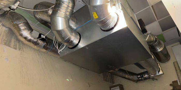 Приточно-вытяжная вентиляция с рекуперацией shuft в фитнес студии